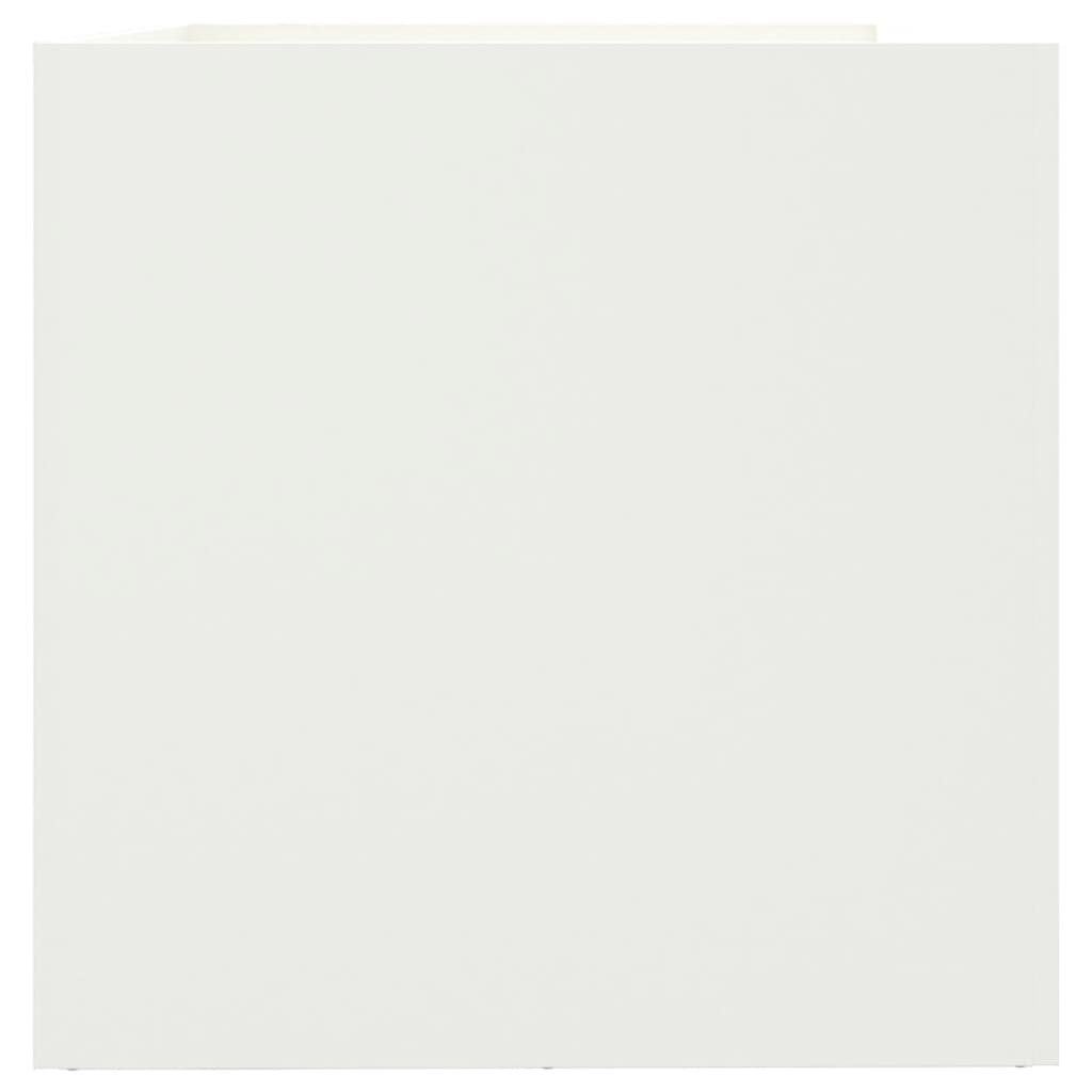 vidaXL Planter White 62x47x46 cm Steel 6