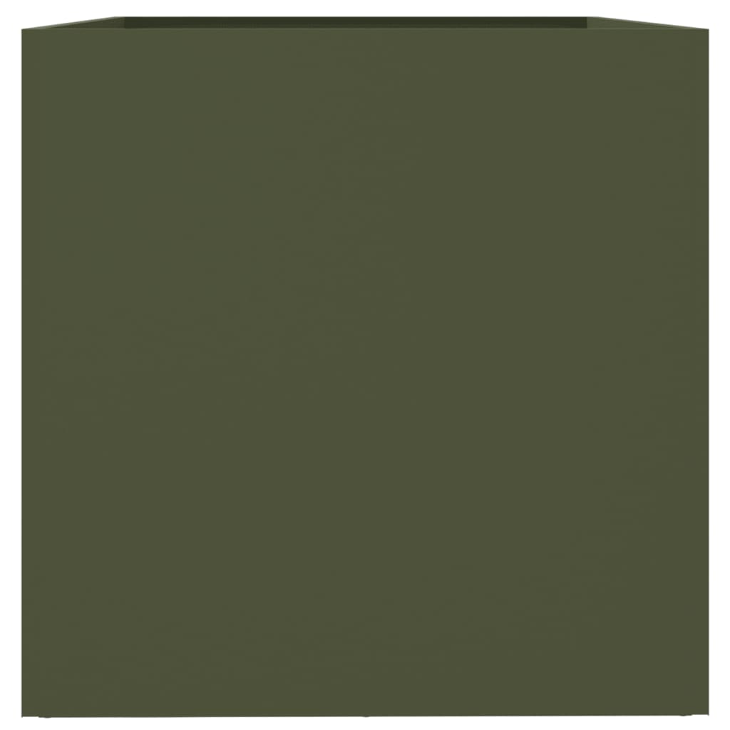 vidaXL Planter Olive Green 62x47x46 cm Steel 6
