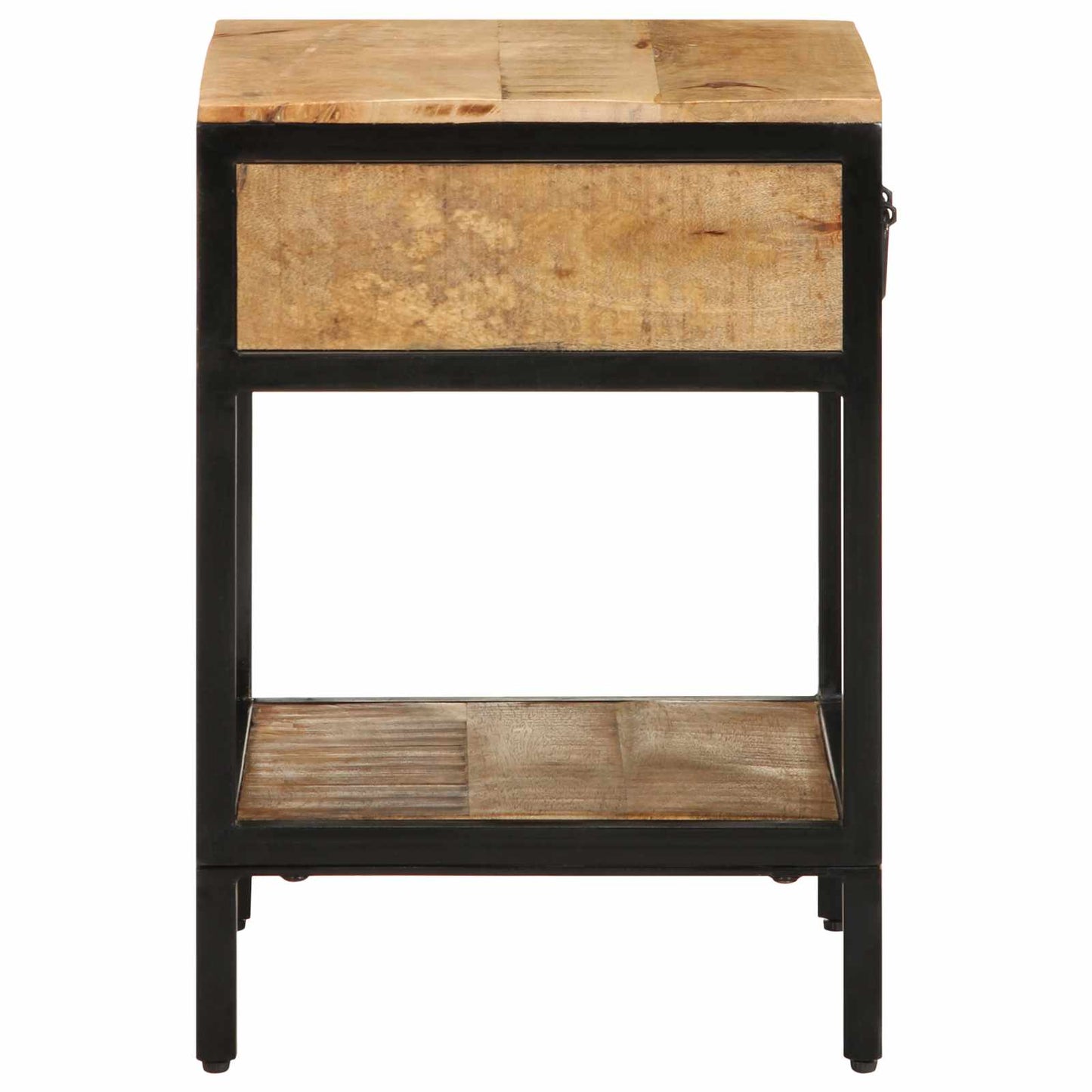 vidaXL Bedside Table Brown 40 x 35 x 50 cm Solid Mango Wood and Metal 6