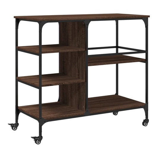 Kitchen Trolley 100x45x89,5 cm Engineered Wood Brown oak