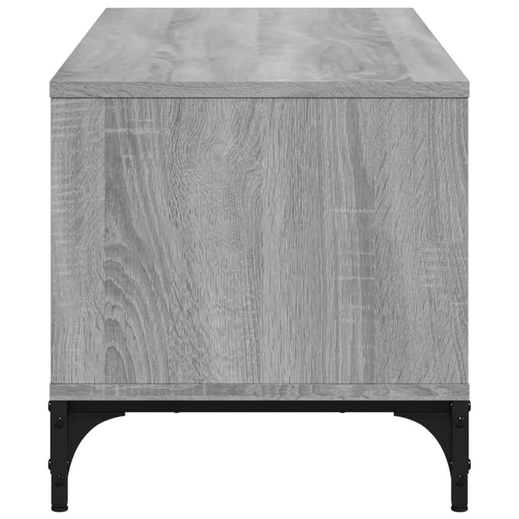 vidaXL TV Cabinet Grey Sonoma 102x40x41 cm Engineered Wood and Powder-coated Steel 6