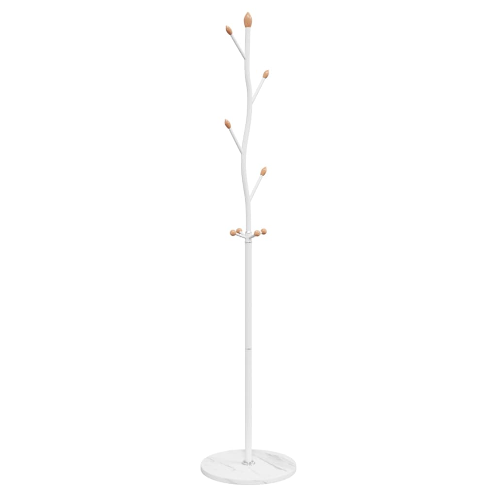 vidaXL Coat Stand White 177 cm Powder-coated Iron 6