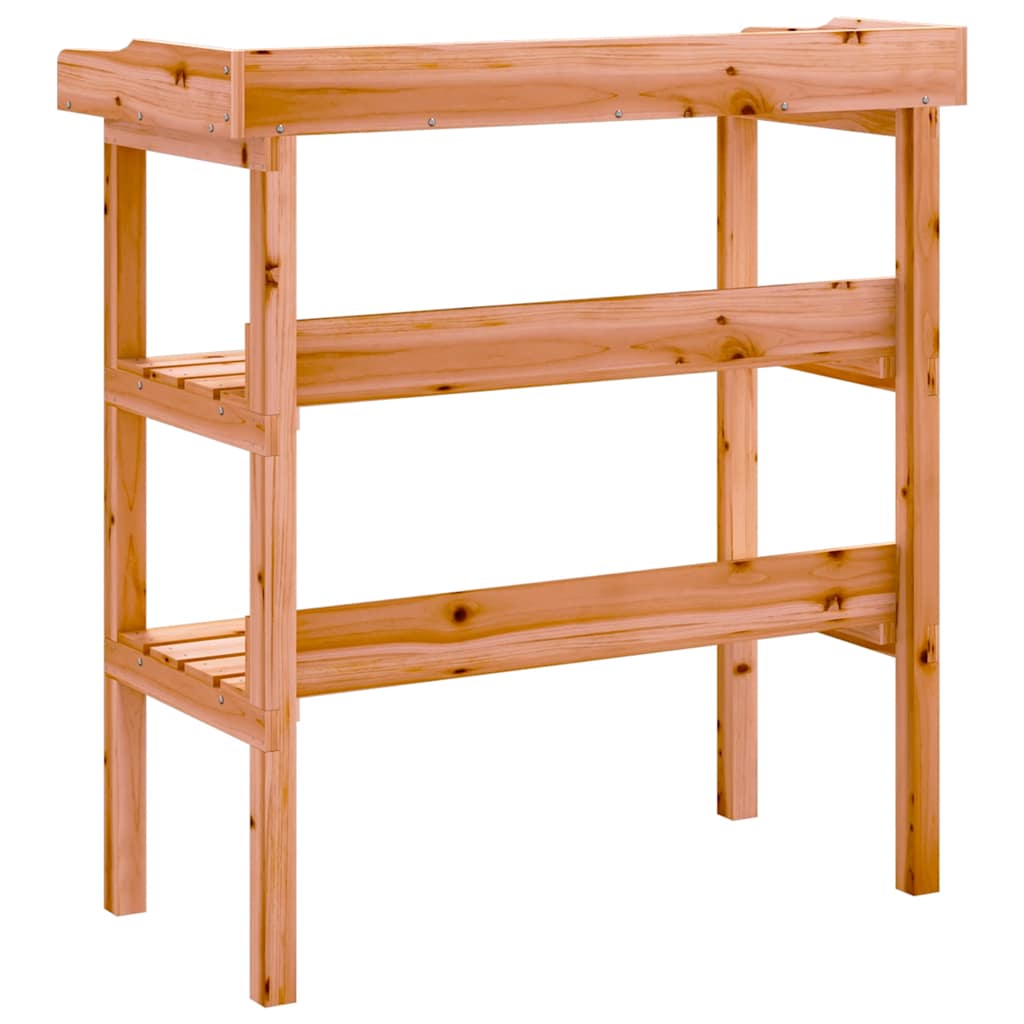 vidaXL Plant Table with Shelves Brown 78x38x82.5 cm Solid Wood Fir 6