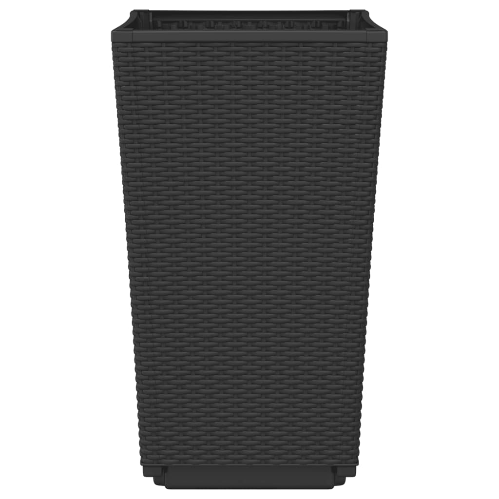 vidaXL Garden Planters 2 pcs Black 32.5x32.5x57 cm PP 6