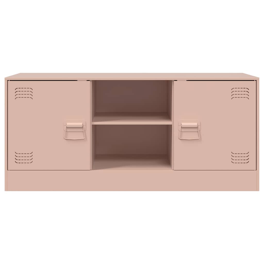 vidaXL TV Cabinet Pink 99x39x44 cm Steel 6