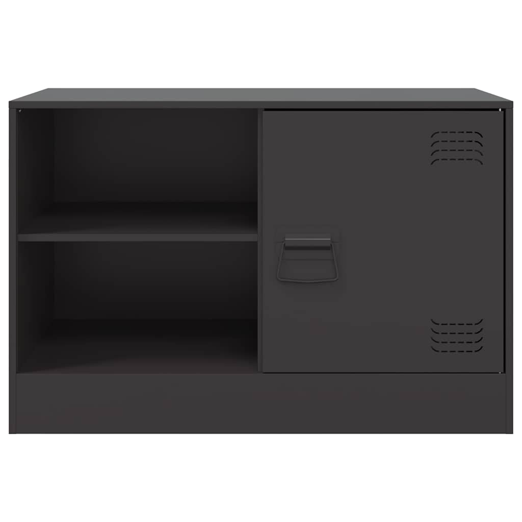 vidaXL TV Cabinet Black 67x39x44 cm Steel 6