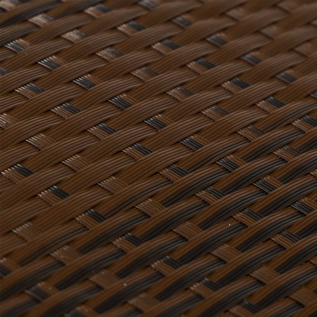 vidaXL Balcony Screen Brown and Black 600x90 cm Poly Rattan 6