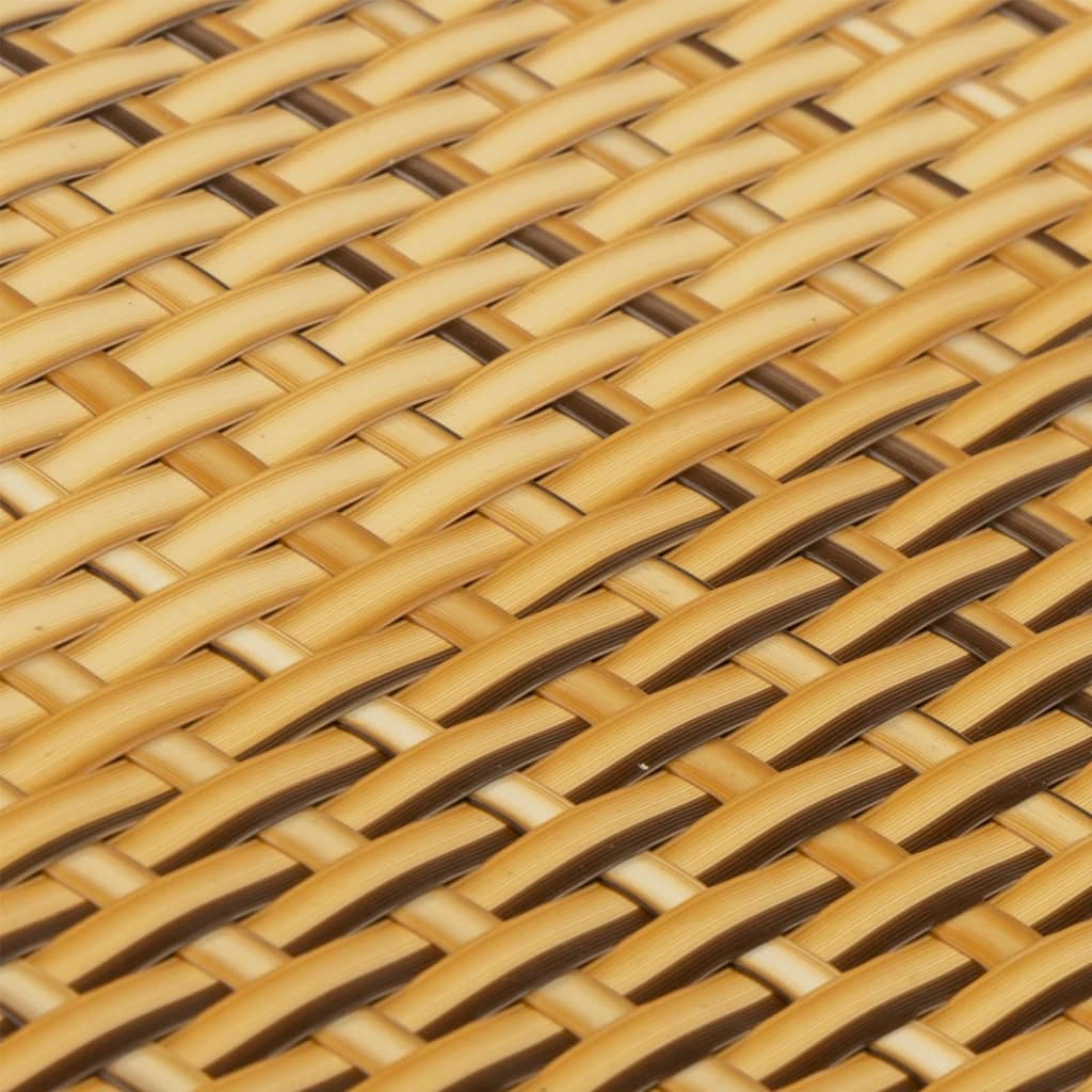 vidaXL Balcony Screen Light Brown 500x100 cm Poly Rattan 6