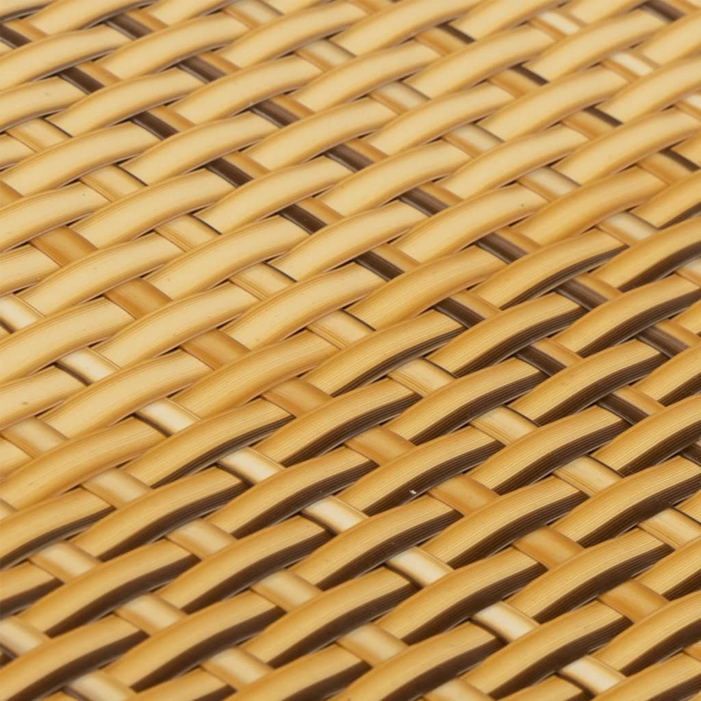 vidaXL Balcony Screen Light Brown 600x90 cm Poly Rattan 6