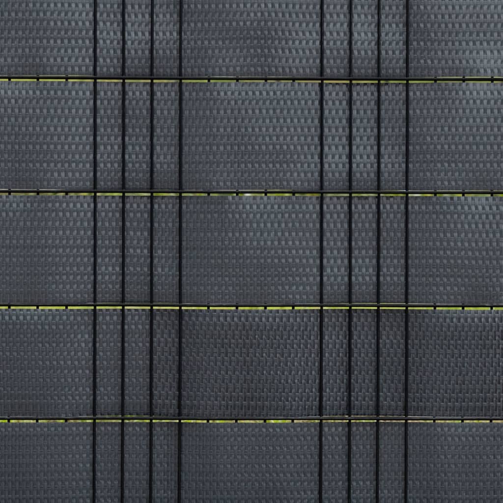 vidaXL Balcony Screens 10 pcs Anthracite 255x19 cm Poly Rattan 6