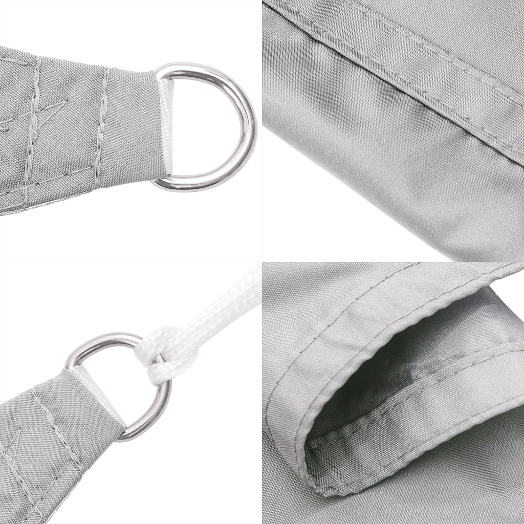 vidaXL Sun Shade Sail Light Grey 5x4 m 100% Polyester Oxford 6