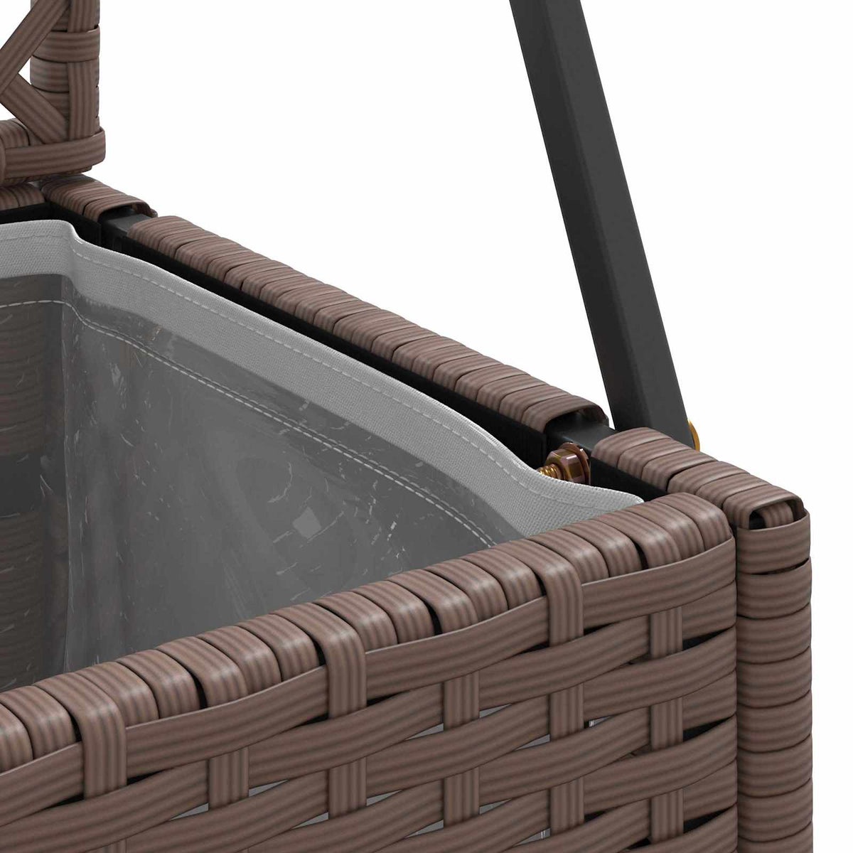 vidaXL Garden Trellis Planter Brown 70 x 30 x 135 cm Metal 6