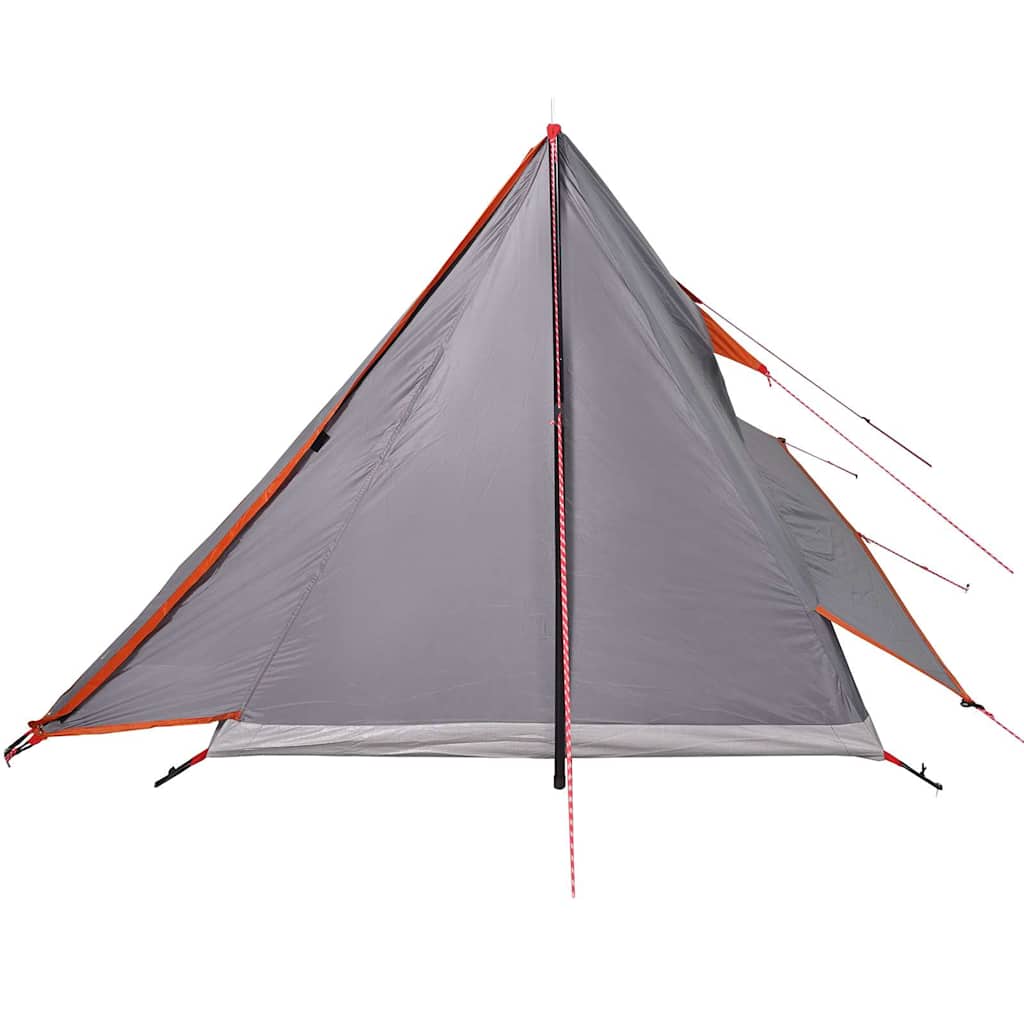 vidaXL Camping Tent 2-Person Grey and Orange Waterproof 6