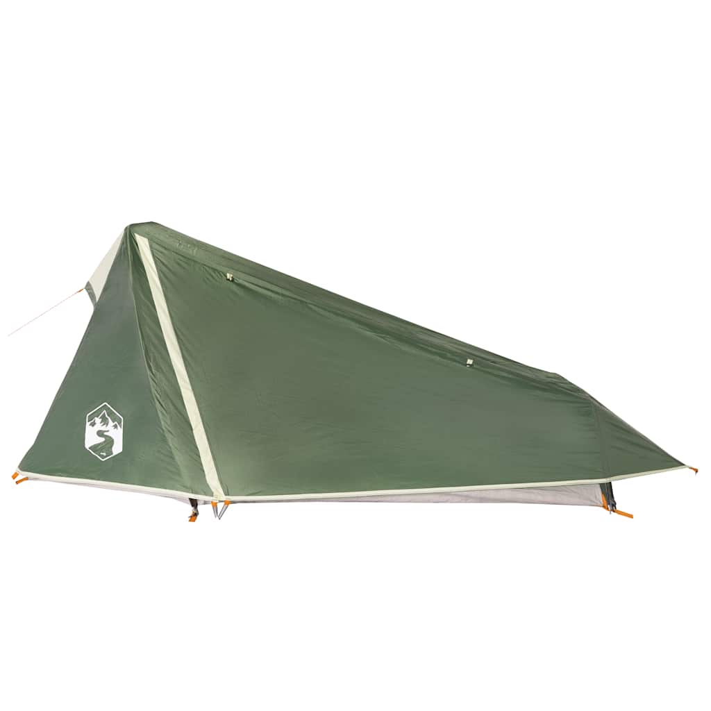 vidaXL Camping Tent Tunnel 1-Person Green Waterproof 6