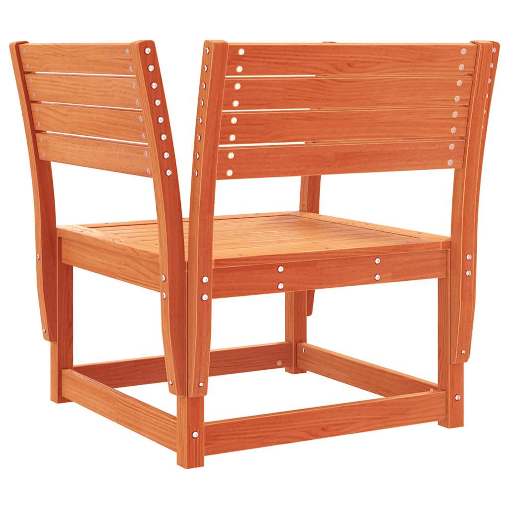 vidaXL Garden Chair Wax Brown Solid Wood Pine 6