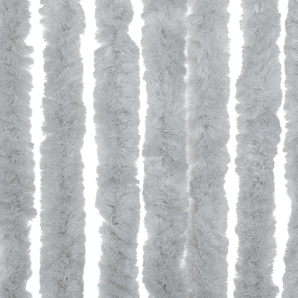 vidaXL Fly Curtain Grey 90x200 cm Chenille 6