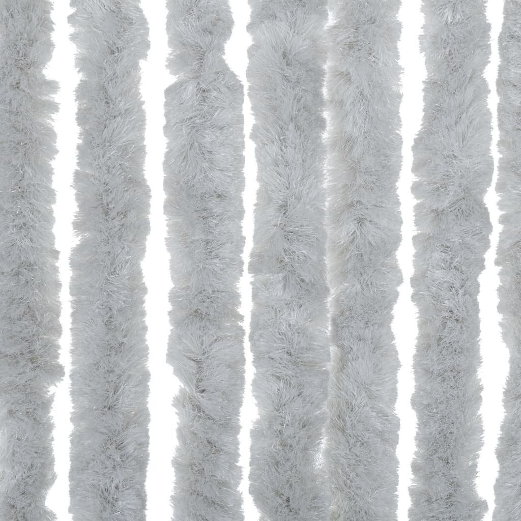 vidaXL Fly Curtain Grey 100x200 cm Chenille 6