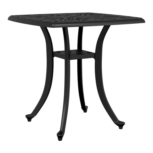 Garden Table 53x53x53 cm Cast Aluminium Black