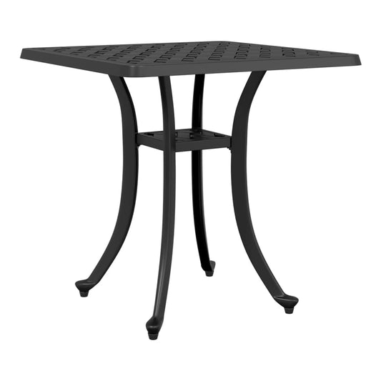 Garden Table 53x53x53 cm Cast Aluminium Black