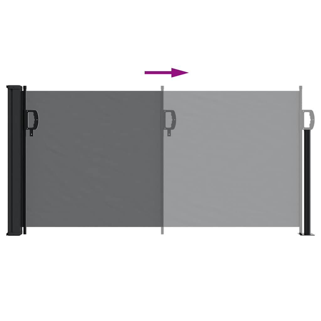 vidaXL Retractable Side Awning Black 100x300 cm 6
