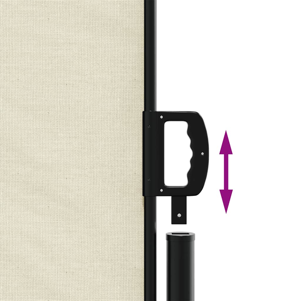 vidaXL Retractable Side Awning Cream 117x300 cm 6