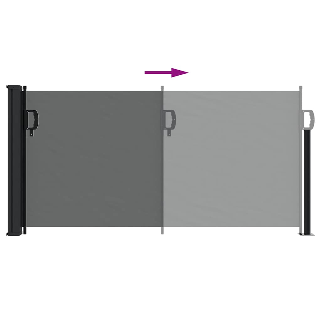 vidaXL Retractable Side Awning Anthracite 100x500 cm 6