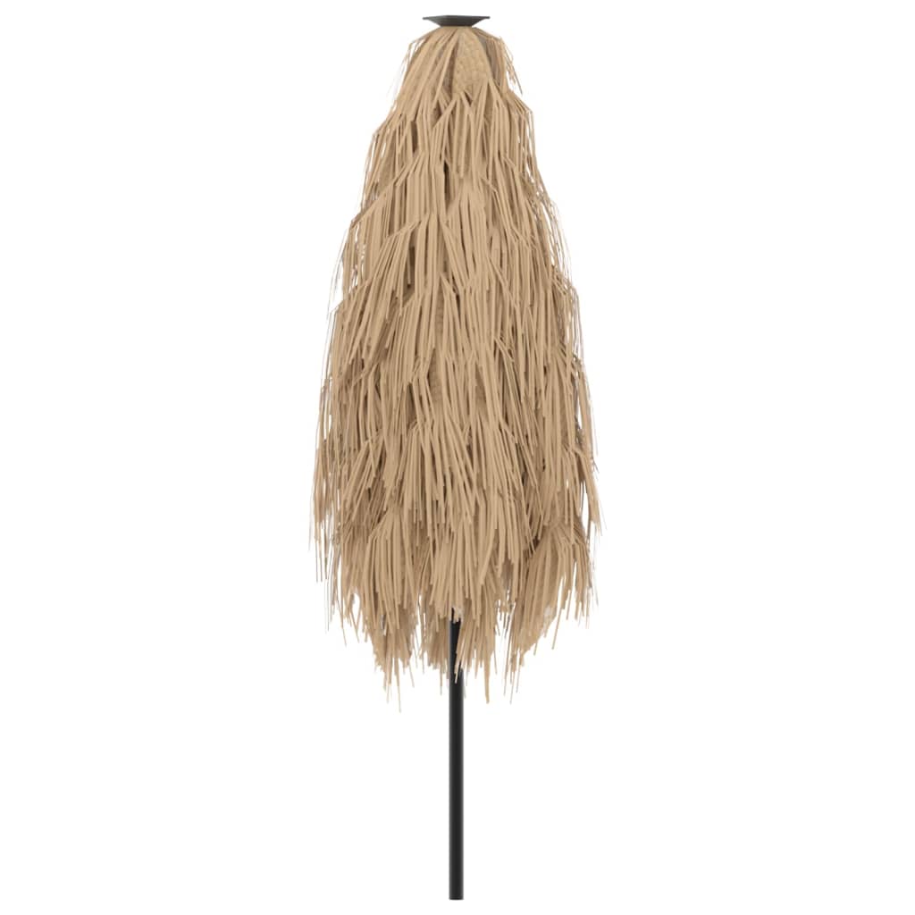 vidaXL Garden Parasol with Steel Pole Brown 223x223x213 cm 6