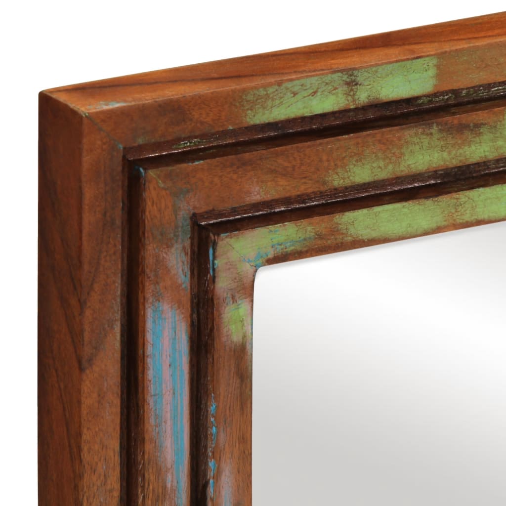 vidaXL Bathroom Mirror 50x70 cm Solid Wood Acacia and Glass 6