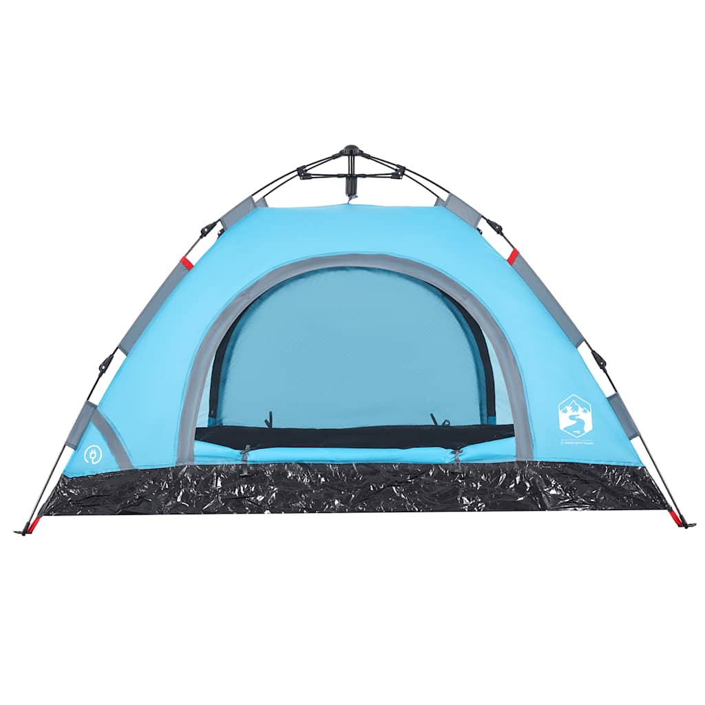 vidaXL Camping Tent 2-Person Blue Quick Release 6