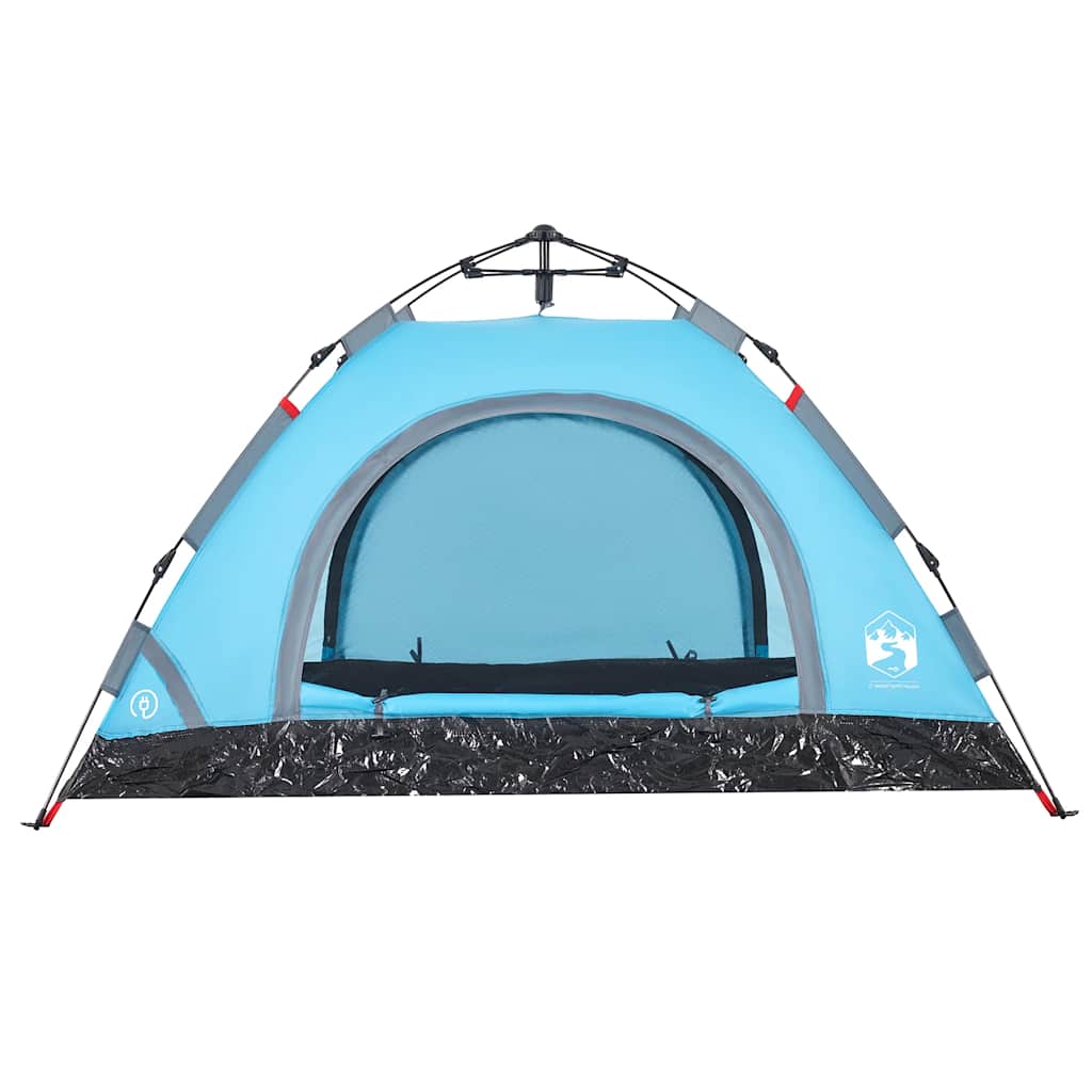 vidaXL Camping Tent 4-Person Blue Quick Release 6