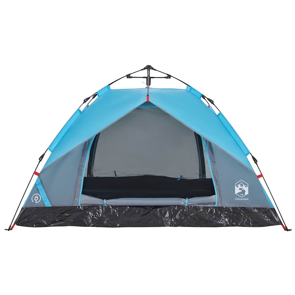 vidaXL Camping Tent Dome 3-Person Blue Quick Release 6