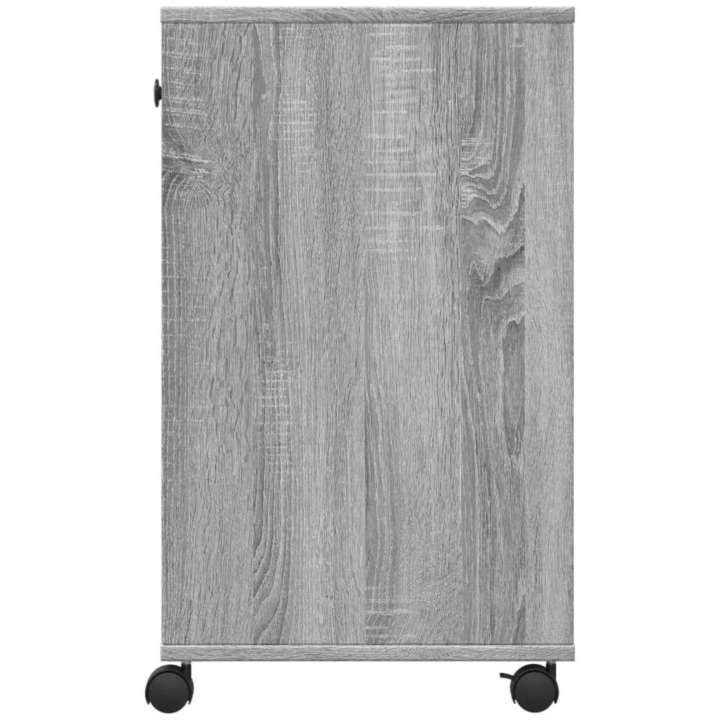 vidaXL Printer Stand with Wheels Grey Sonoma 60x40x68.5 cm 6