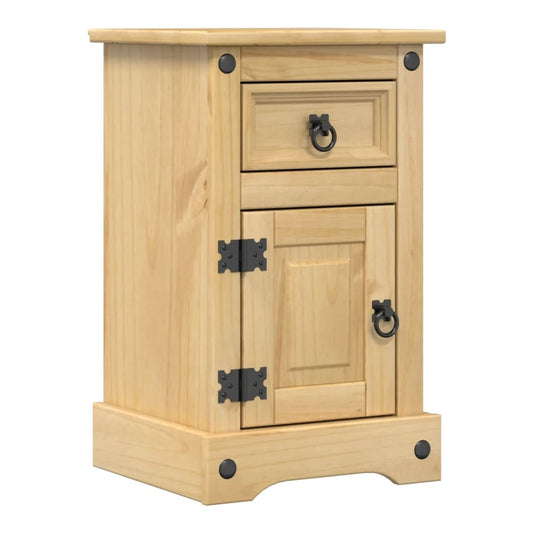 Bedside Cabinet "Corona" 35x32,5x58 cm Solid Wood Pine Honey wax
