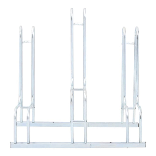 Bicycle Stand for Bikes Floor Freestanding Galvanised Steel Silver High bracket 3