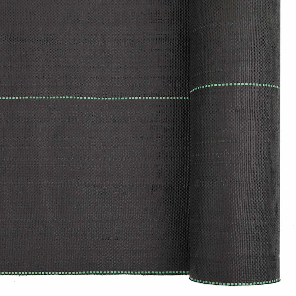 vidaXL Weed Membrane Black 1.5x50 m PP 6