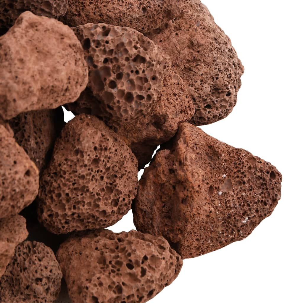 vidaXL Volcanic Rocks 25 kg Red 3-5 cm 5
