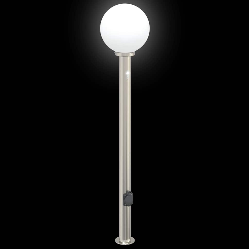 vidaXL Bollard Light with Sensor&Outlet 120 cm Stainless Steel IP44 6