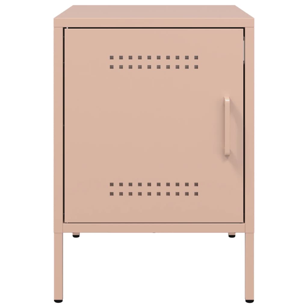 vidaXL Bedside Cabinets 2 pcs Pink 36x39x50.5 cm Steel 6