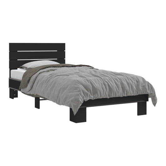 Bed Frame without Mattress 90x200 cm Black
