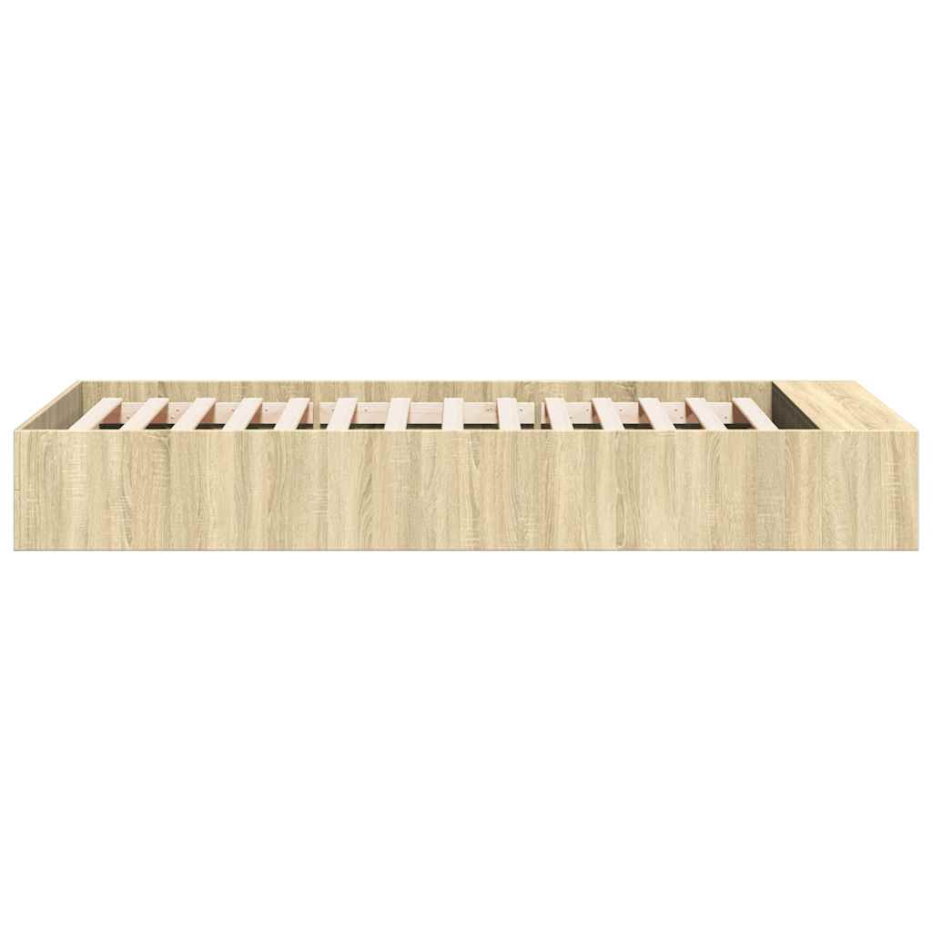 vidaXL Bed Frame without Mattress Sonoma Oak 90x200 cm 6