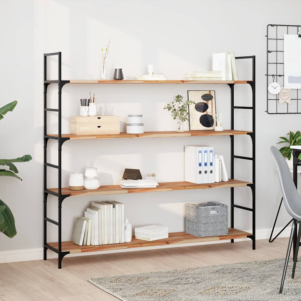 vidaXL Floating Shelves Oil Finished Height 2 cm Depth 30 cm 2 pcs