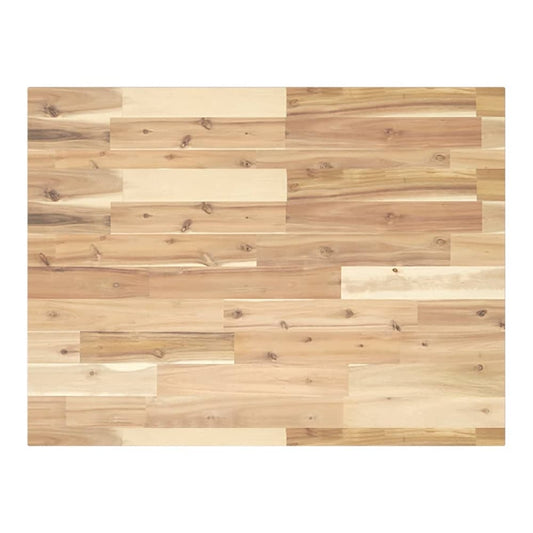Bathroom Vanity Top Untreated Solid Wood Acacia Natural Height 2 cm 100 cm 60 cm