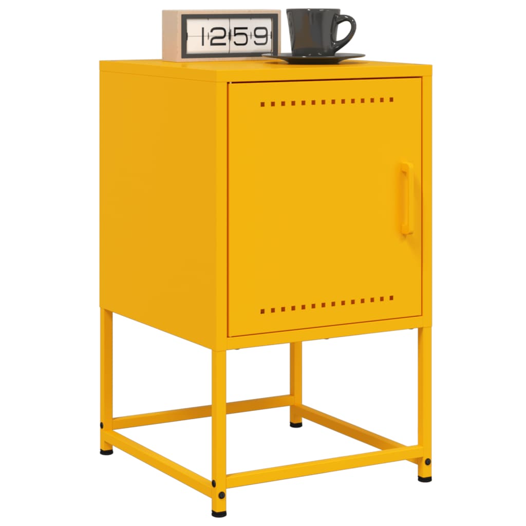 vidaXL Bedside Cabinet 36x39x60.5 cm Steel