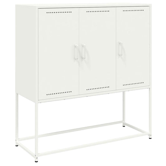 vidaXL Highboard White 100.5x39x107 cm Steel 2
