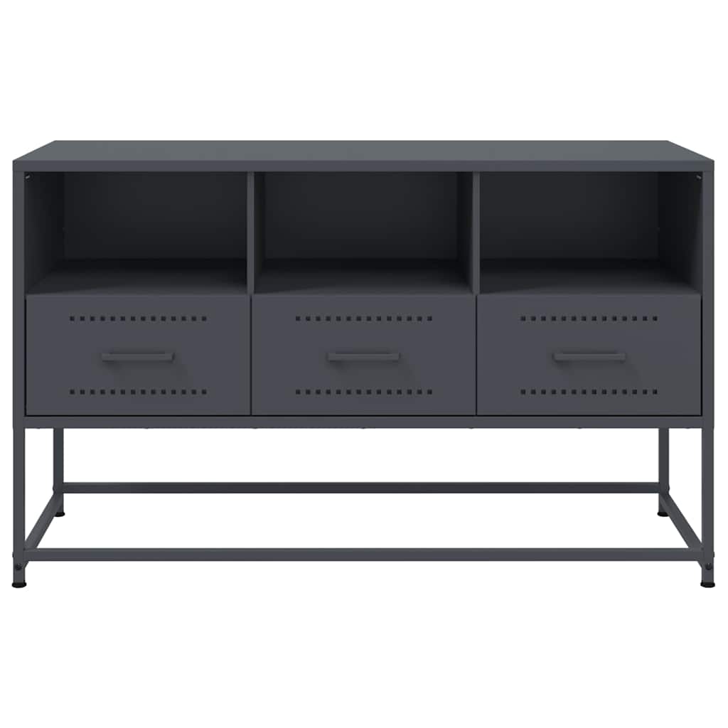 vidaXL TV Cabinet Anthracite 100.5x39x60.5 cm Steel 6