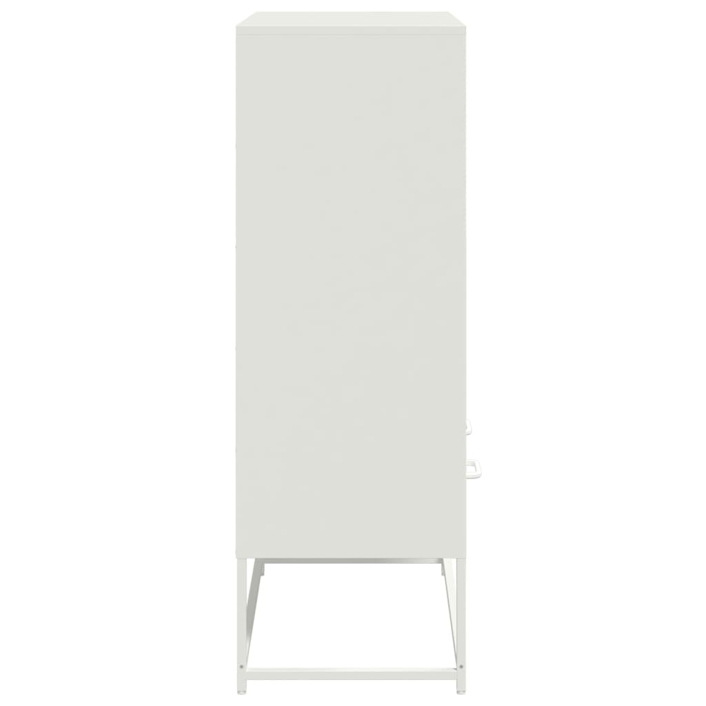 vidaXL Highboard White 68.5x39x111.5 cm Steel 6