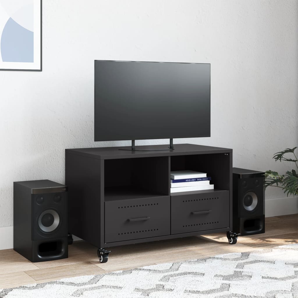 TV Cabinet 68x39x43,5 cm Steel Black