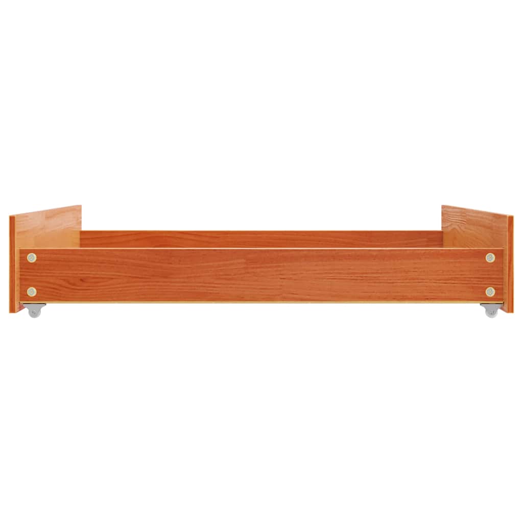 vidaXL Bed Drawers 2 pcs Wax Brown Solid Wood Pine 6