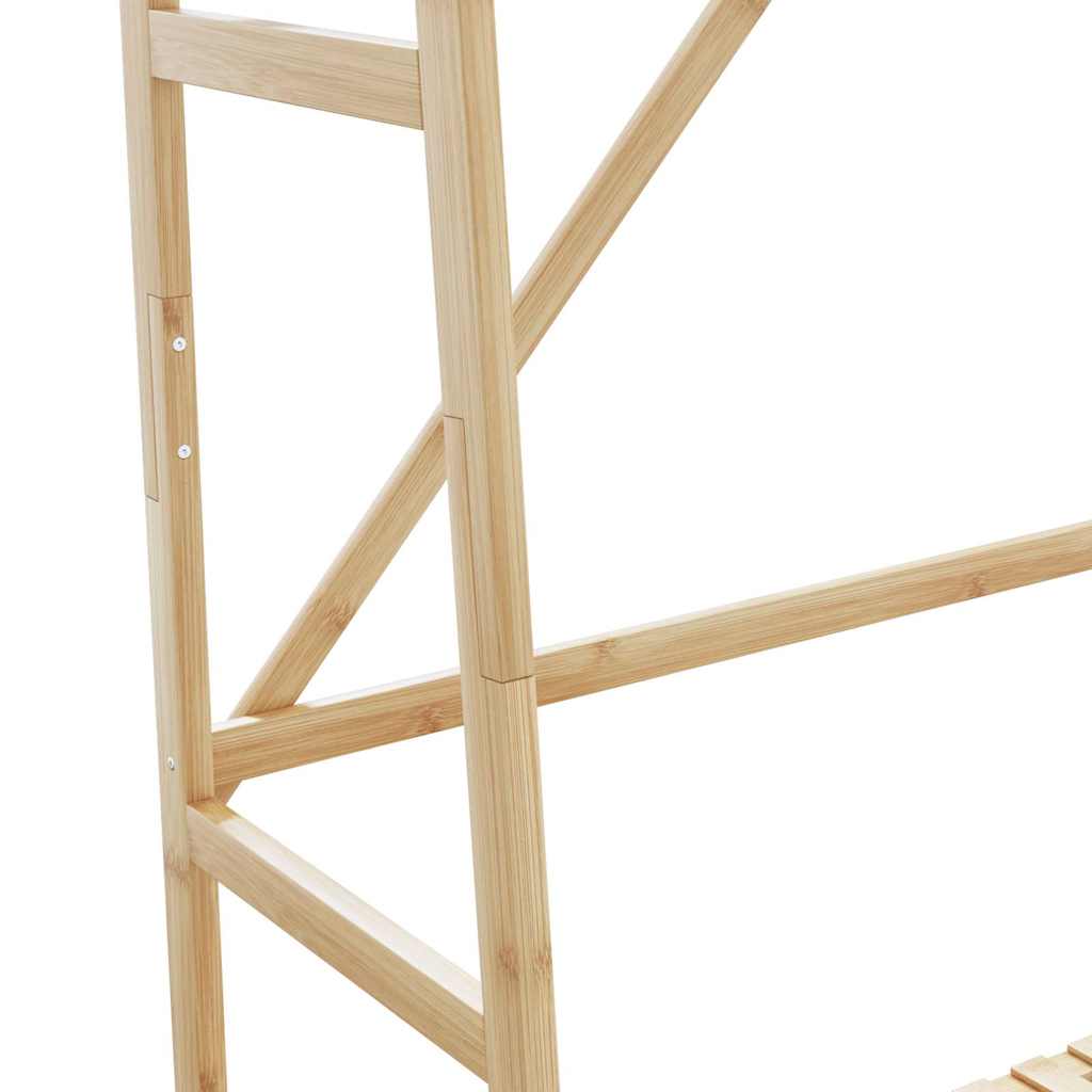 vidaXL Clothes Rack with Shelves 110x40x180 cm Bamboo 6