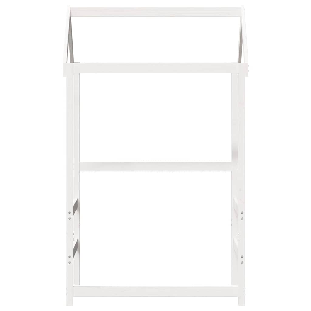 Kids' Bed Roof 98x70x176,5 cm Solid Wood Pine White 98 x 70 x 176.5 cm